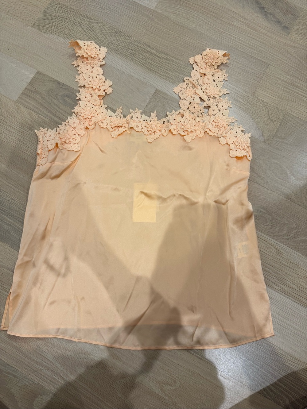 Cami NYC Peach Floral Lace Satin Camisole